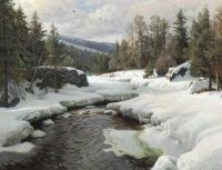 Monsted Peder A Day In April With Spring Thaw canvas print