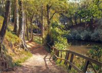 Monsted Peder A Spring Day In S By Forest A Glimmer Of Sunlight Through Trees canvas print