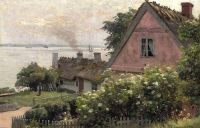 Monsted Peder A Summer Day At Alsgarde 1906 canvas print