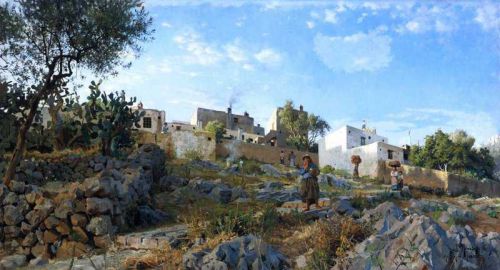Monsted Peder A View Of Anacapri 1888 canvas print