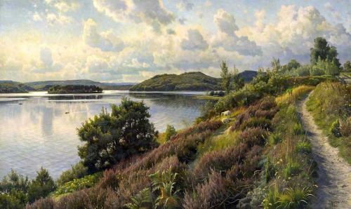 Monsted Peder A View Of Borreso From Himmelbjerget Denmark 1912 canvas print