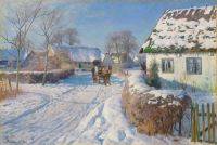Monsted Peder Ein Dorf im Schnee 1929