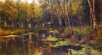 Monsted Peder A Woodland Pond 1901 canvas print