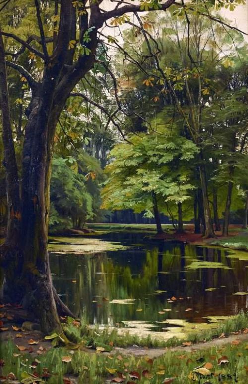 Monsted Peder Autumn Day In The Forest 1889 canvas print