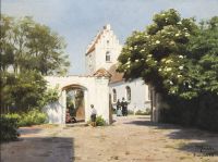 Monsted Peder Before The Church A Sunny Spring Day 1928 canvas print