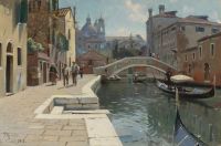 Monsted Peder Canal In Venice 1928 canvas print
