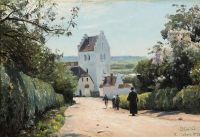 Monsted Peder Churchgoers On Their Way To Sct. Jorgens Kirke On A Sunny Day 1925 canvas print