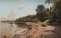 Monsted Peder Coastal Landscape Fano Denmark 1915 canvas print