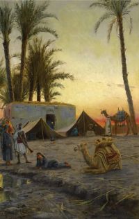 Monsted Peder Desert Encampement 1894 canvas print