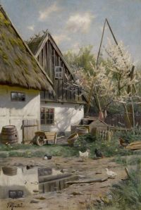Monsted Peder Farmhouse With Chickens