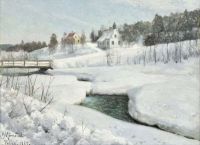 Monsted Peder Hundselven Norway Winter 1937 canvas print