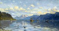 Monsted Peder Lake Leman Near Montreux canvas print