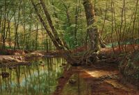 Monsted Peder Landscape With River 1899 canvas print