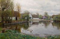 Monsted Peder Pond In Herstedvester Denmark 1923 canvas print
