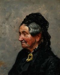 Monsted Peder Portrait Of Elderly Woman 1902 canvas print