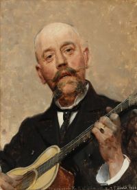 Monsted Peder Portrait des Malers Frederik Winther 1853 1916 Freund des Künstlers 1904