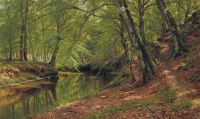 Monsted Peder River Through The Woods 1905 canvas print