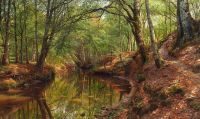 Monsted Peder Spring In S By Forest. New Leaved Beeches Reflecting In The Water 1915 canvas print