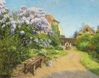 Monsted Peder Springtime With Lilacs In Bloom. Presumably From Skagen 1912