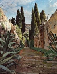 Monsted Peder Steps Leading Up To Villa D Este. View From Tivoli Near Rome