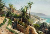 Monsted Peder Summer Day Along The Italian Coastline Near Amalfi 1902 canvas print