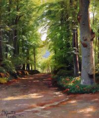 Monsted Peder Summer Day On A Forest Road In Enrum Denmark 1931 canvas print