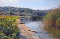 Monsted Peder Summer Reflections On A Lake Silkeborg canvas print