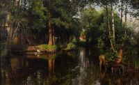 Monsted Peder Summer S Day In The Spreewald Brandenburg Germany 1913 canvas print