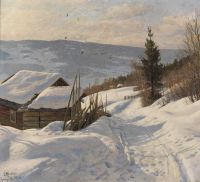 Monsted Peder Sunny Day In Norway 1919 canvas print