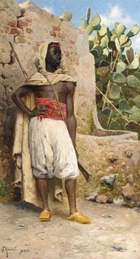 Monsted Peder The Nubian Guard 1886 canvas print