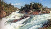 Monsted Peder The Raging Rapids 1897 canvas print