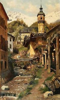 Monsted Peder Town Scene From Innsbruck 1909 canvas print