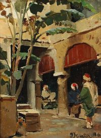 Monsted Peder View From An Algerian Courtyard 1886