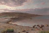 منظر مونستيد بيدر من شاطئ ساندفيج على جزيرة بورنهولم 1918
