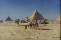 Monsted Peder View Of Giza Pyramids Outside Cairo 1893 canvas print