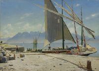 Monsted Peder View Of Vevey 1887