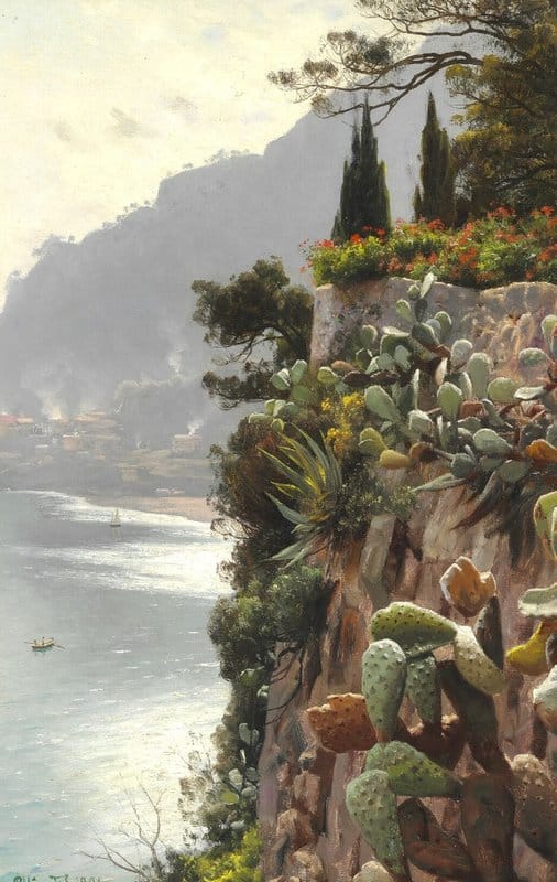Monsted Peder View Towards Monaco 1906 canvas print