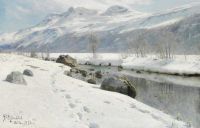 Monsted Peder Wintertag mit schneebedeckten Bergen Sila