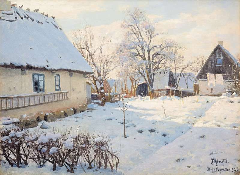 Monsted Peder Winter In Brondbyvester In Denmark 1923 canvas print
