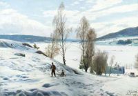 Monsted Peder Winter In Odnes Norway canvas print