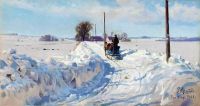 Monsted Peder Winter In Taastrup canvas print