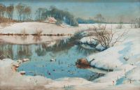 Monsted Peder Winter Landscape 1907