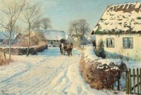 Monsted Peder Winter Scenery From Herstedvester 1929 canvas print