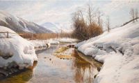 Monsted Peder Winter Sun In The Engadin 1914 canvas print