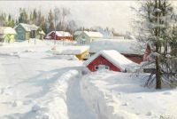 Monsted Peder Winter With Fresh Snow 1936