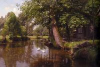 قماش مونستيد سكوفبارتي ميد ألوب منظر طبيعي لنهر ألوب 1903