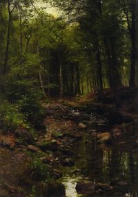 Monsted Skovstraekning Woodland Landscape 1907 canvas print