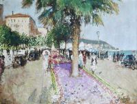 Montezin Pierre La Promenade Des Anglais   Nice 1920 canvas print