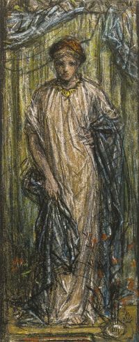 Moore Albert Joseph Leinwanddruck mit einer stehenden weiblichen Figur