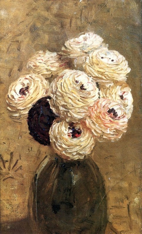 Moore Albert Joseph A Vase Of Dahlias Ca. 1880 89 canvas print